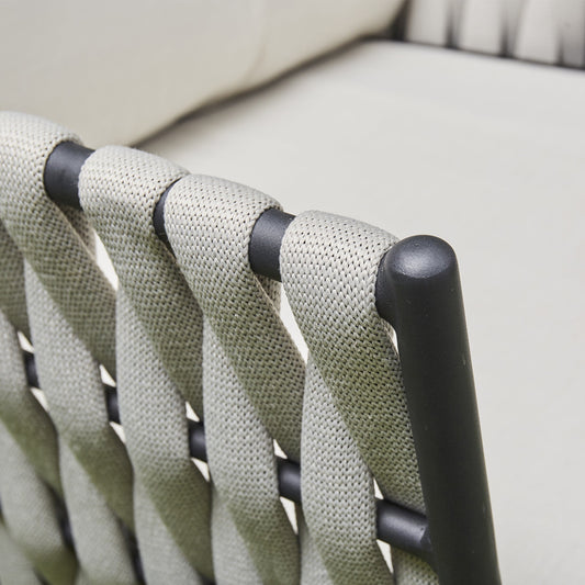 Rattan Republic Aluminium & Rope Lounge Garden Sofa Set