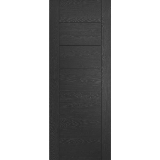XL Joinery Internal Black Door Palermo Fully Finished Panelled 7 Panel