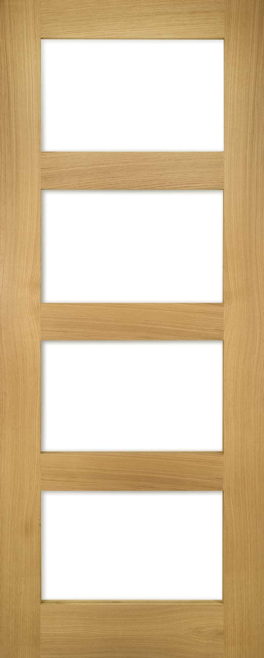 Deanta Internal Coventry Oak Unfinished Glazed Door
