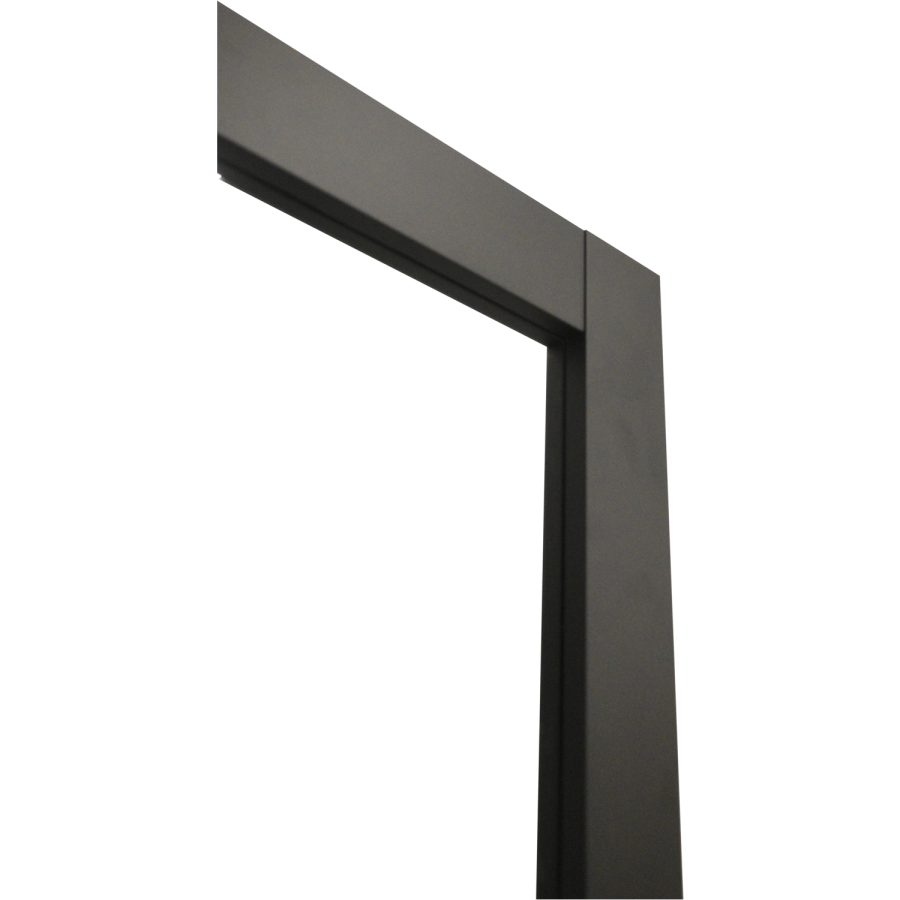 XL Joinery Internal Black Laminate Haringey 8 Panel Glazed Industrial Style Door With Clear Glass Fully Finished