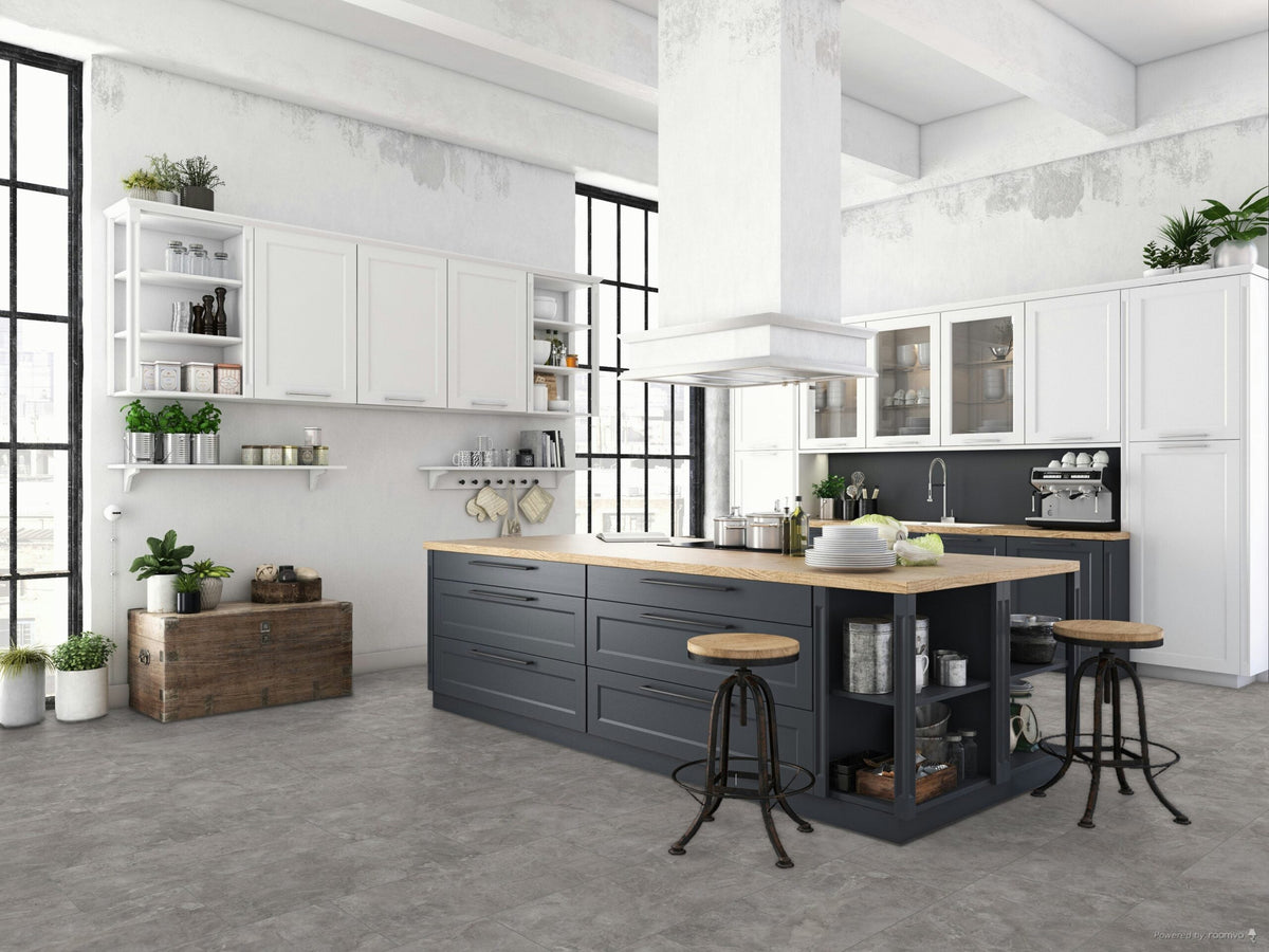 Liberty Falquon Stone Martico Grigio Tile High Gloss 8mm Laminate Flooring