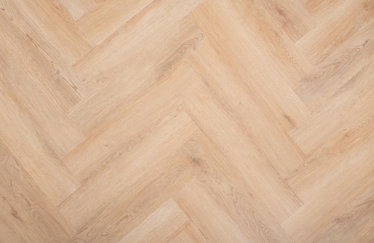 Liberty Lux Farnham Medium Oak 5mm SPC Luxury Vinyl Flooring Herringbone Built In Underlay