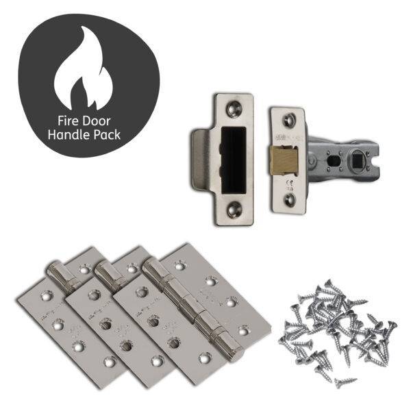 Weser Bathroom Door Handle on Back Plate with Lock and 65mm Latch
