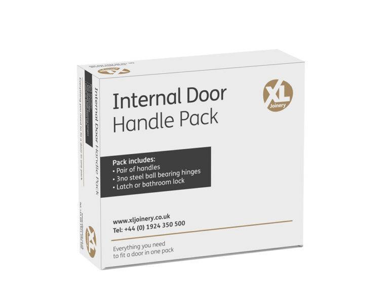 Danube Fire Door Handle Pack Chrome/Satin Chrome with 65mm Latch