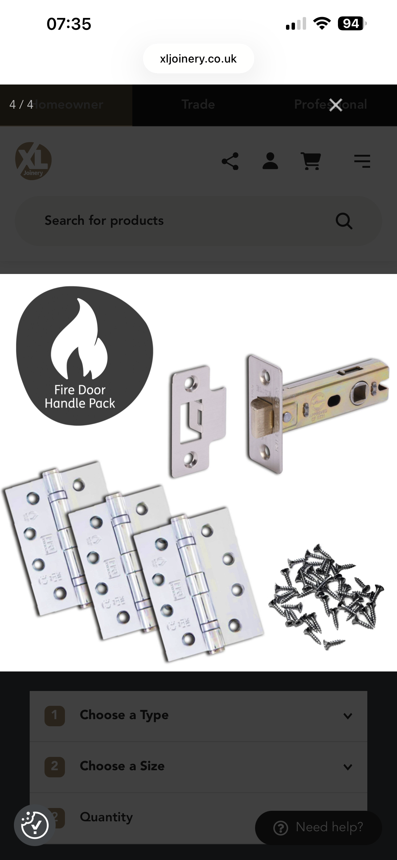 Internal Oak Suffolk Essential Door With Handle Pack