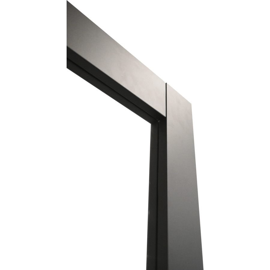 XL Joinery Internal Black Brent Laminate Glazed 4L Industrial Style Door With Clear Glass Pre-Finished
