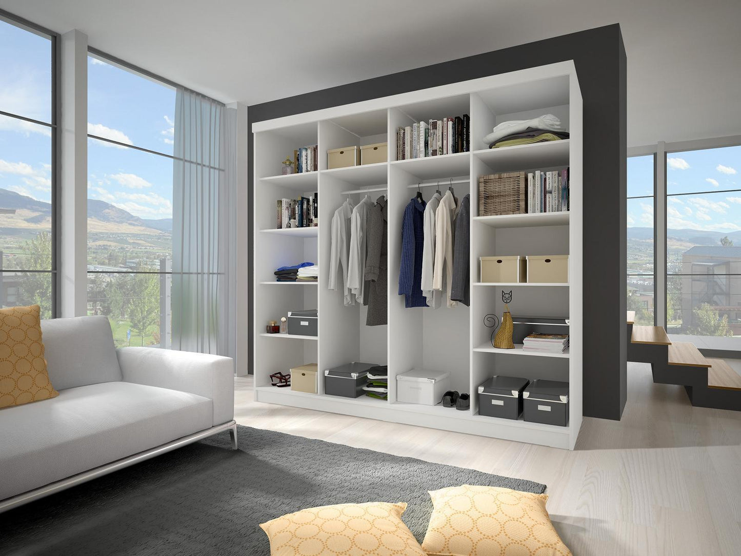 Liberty Multi 31 Sliding Mirror Door Wardrobe 233cm