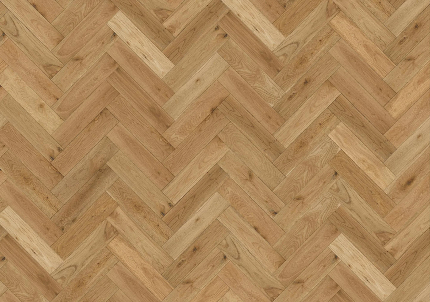 Liberty Natural Oak Matt Lacquered & Brushed Herringbone Engineered Wood Flooring 15mm x 90mm