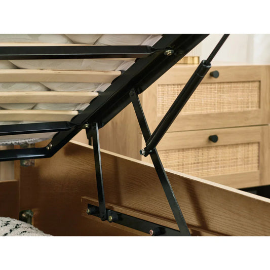 Trinity Padstow Black Rattan Ottoman Storage Bed