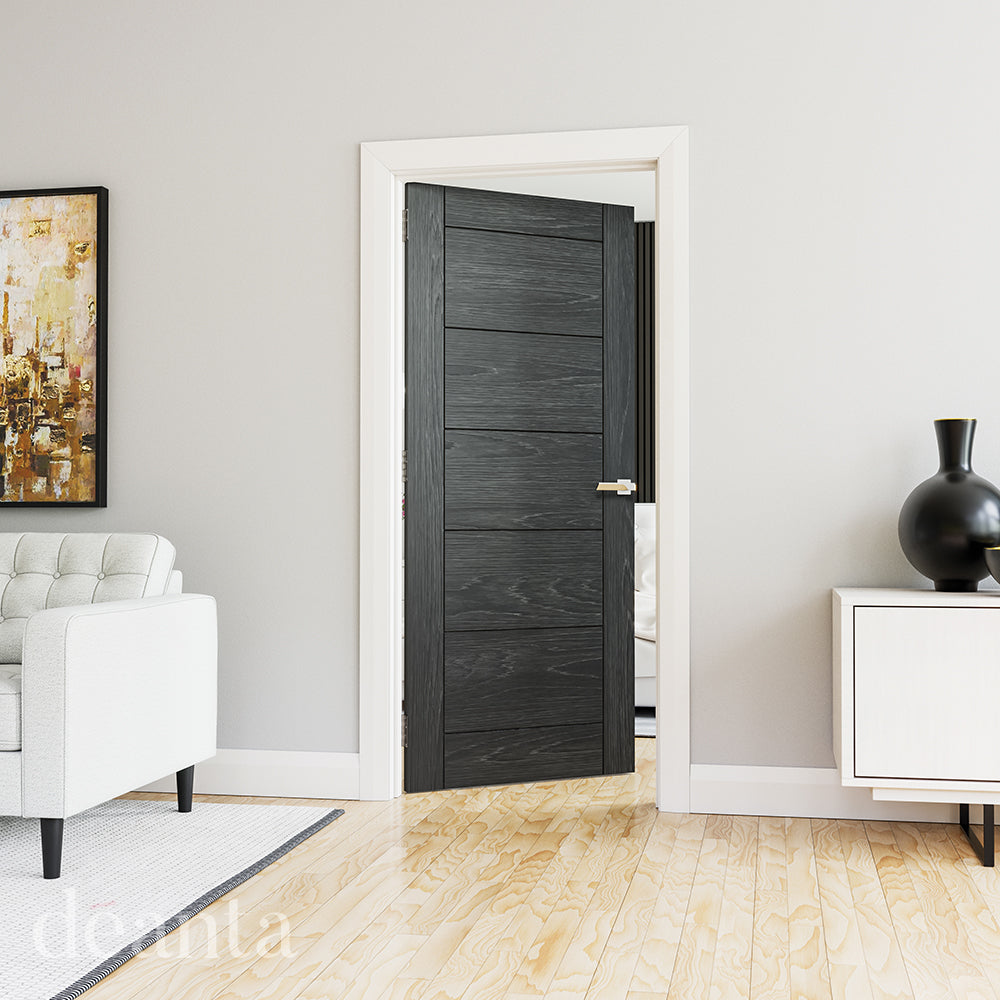 Deanta Internal Seville Black Prefinished Door