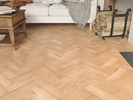 Liberty Herringbone 10 x 80mm Engineered Wood Flooring Swinley Natural Oak UV Lacquered Finish