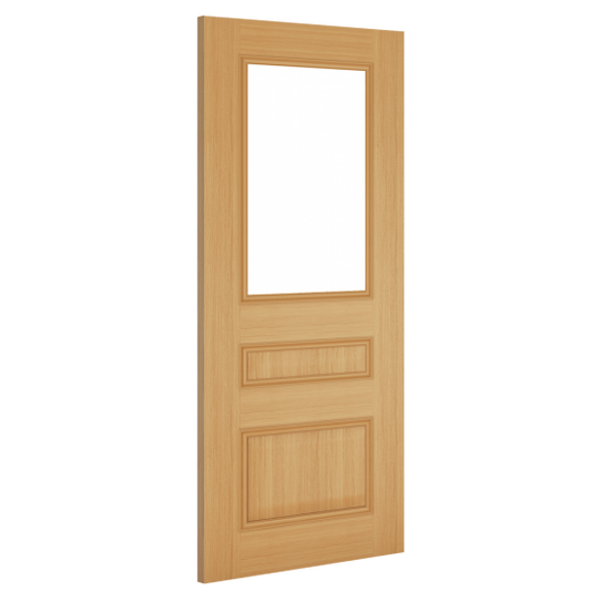 Deanta Internal Windsor Oak Prefinished Glazed Door