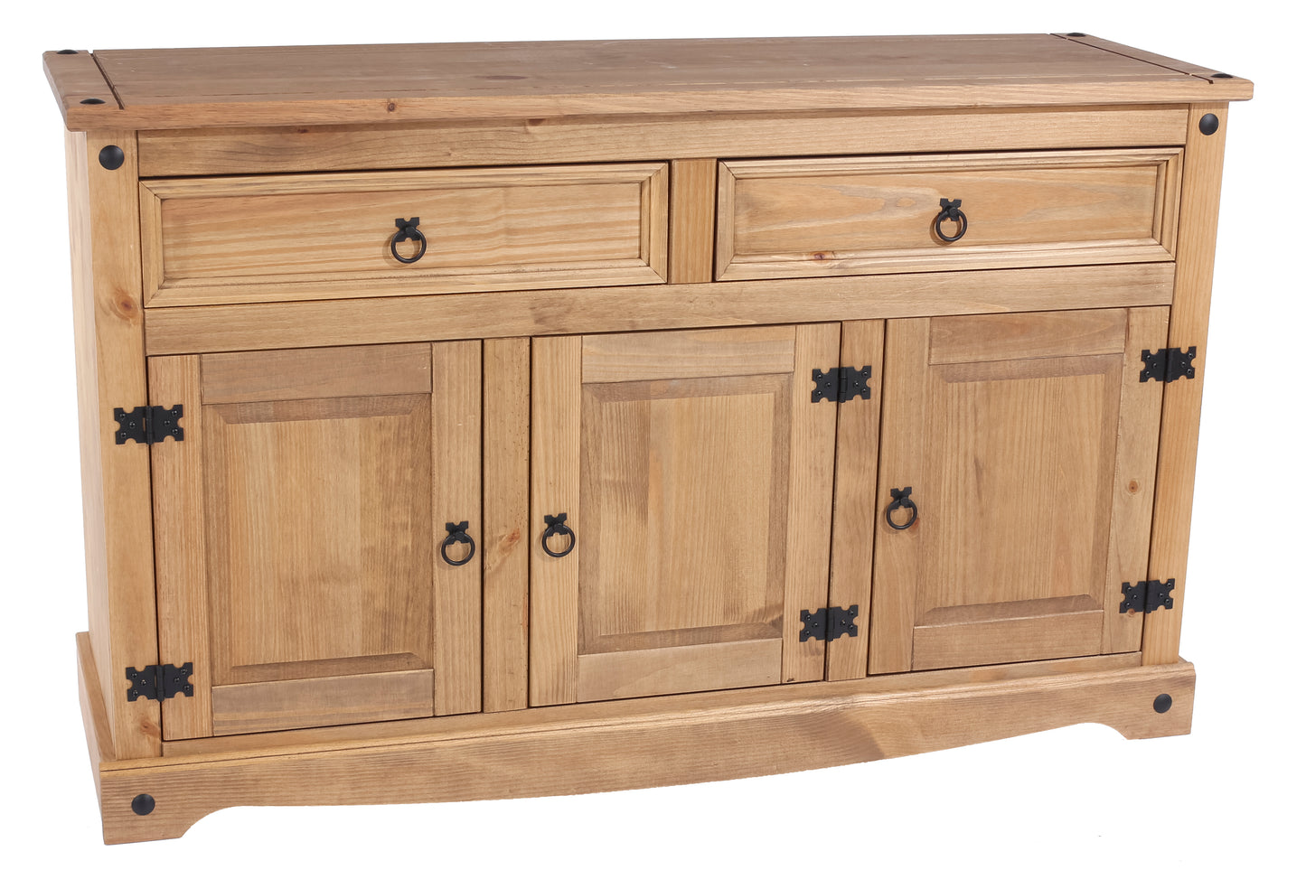 Liberty Corona Premium Waxed Pine Downstairs Medium Sideboard with 3 Doors, 2 Drawers