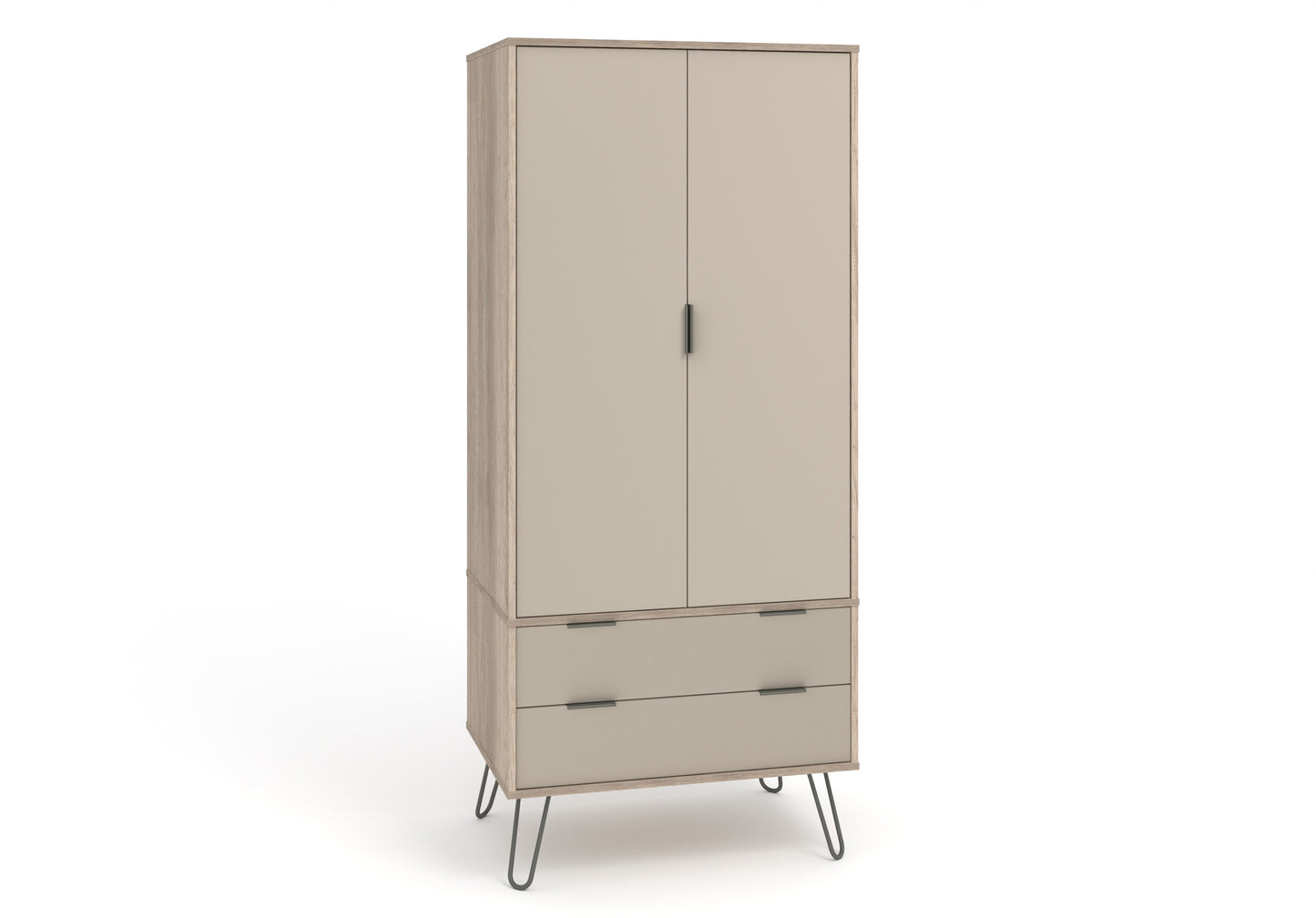 Liberty Augusta Driftwood and Calico Effect 2 Door, 2 Drawer Wardrobe
