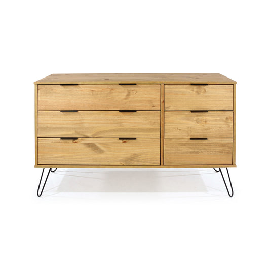 Liberty Augusta Waxed Pine 3+3 Drawer Wide Chest