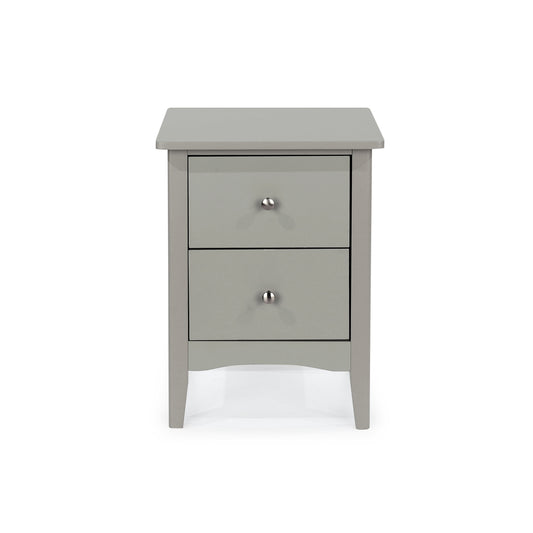 Liberty Como Light Grey Painted Mdf 2 Drawer Bedside Cabinet