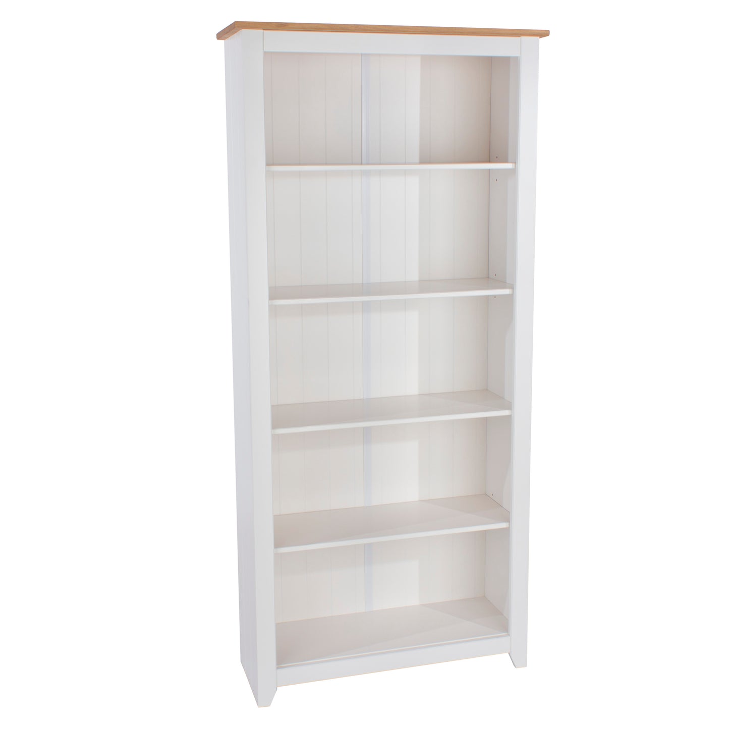Liberty Capri Waxed Pine and White Painted Mdf Tall Bookcase