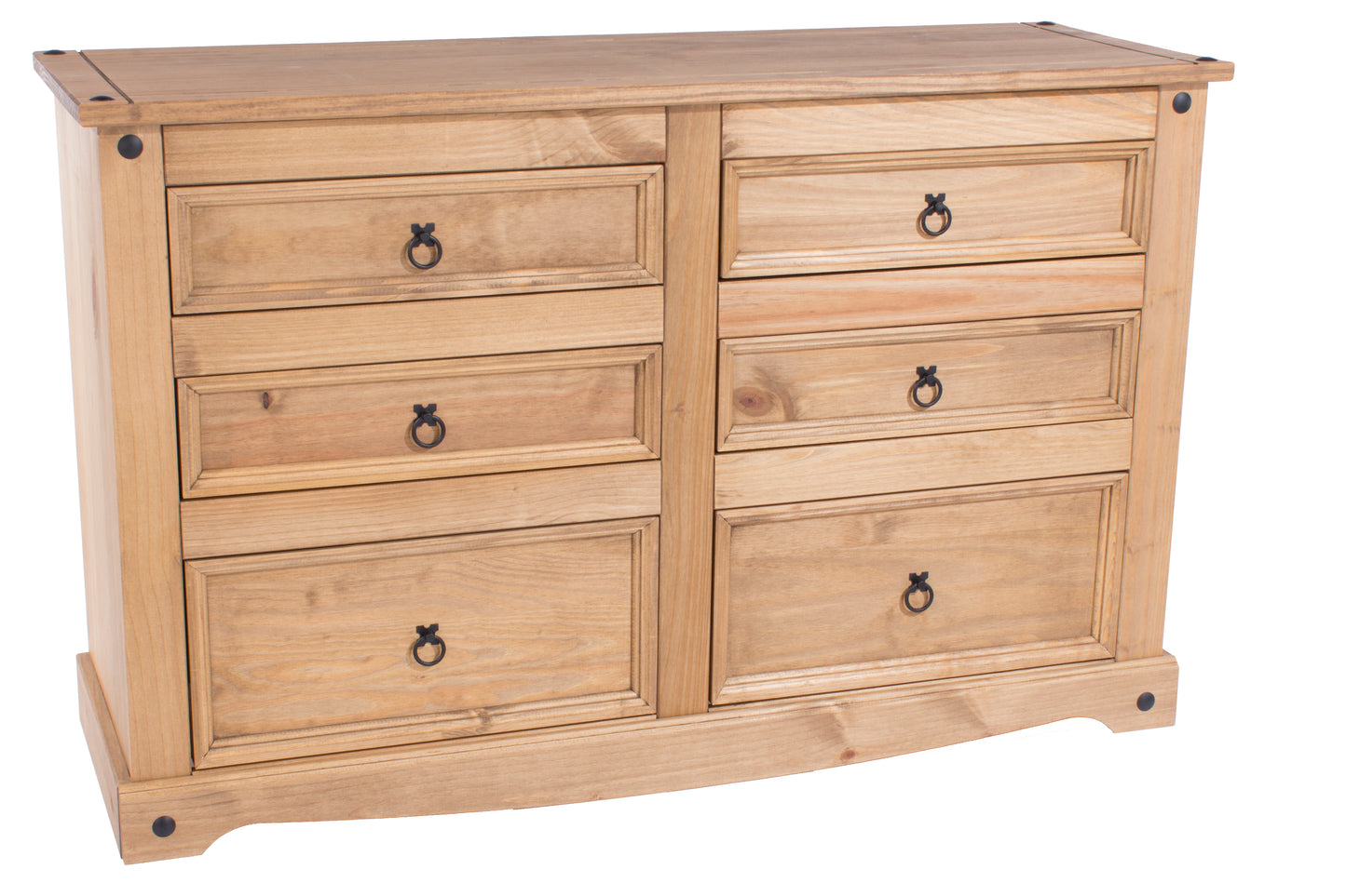 Liberty Corona Premium Waxed Pine Bedroom 3+3 Drawer Wide Chest