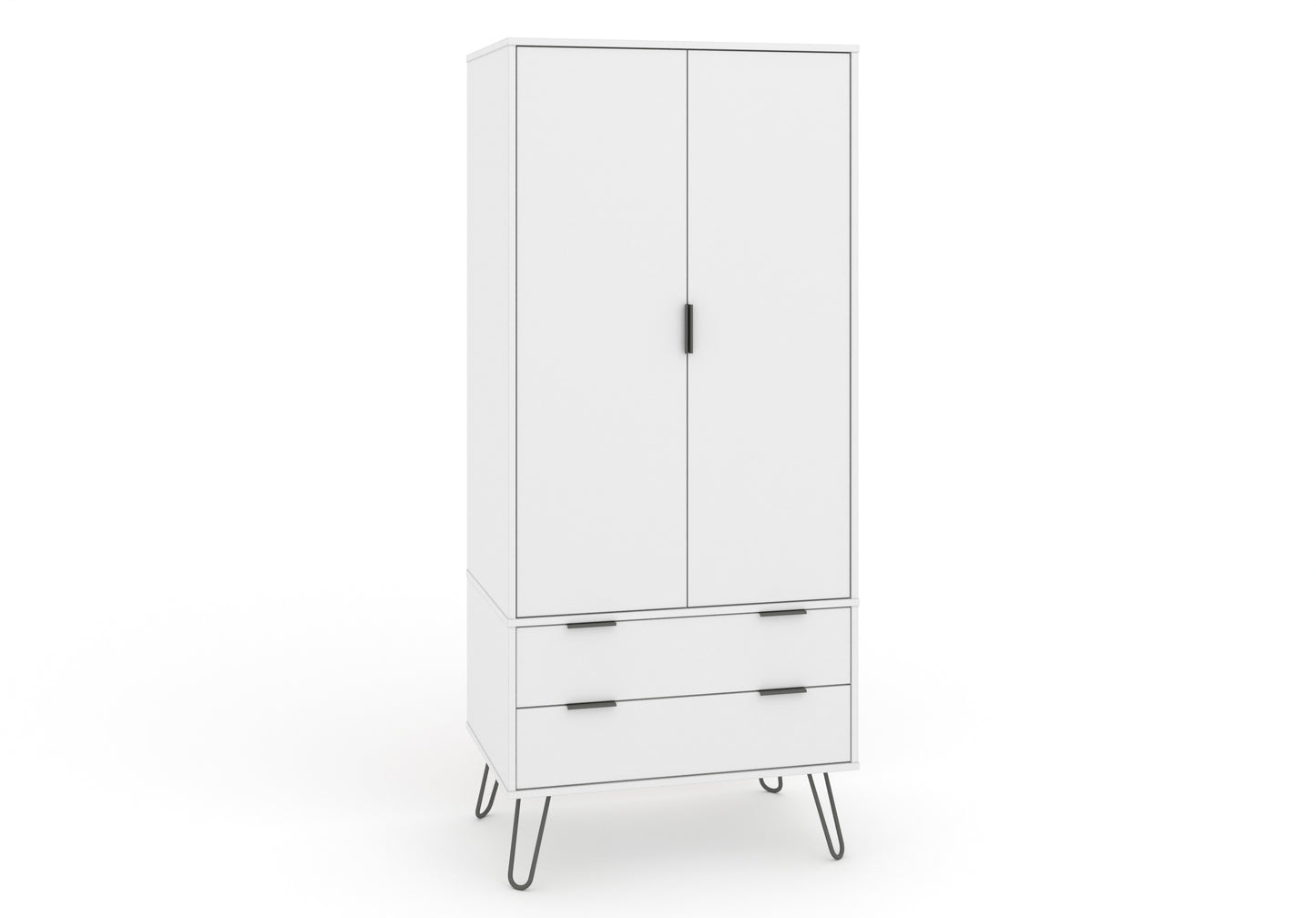 Liberty Augusta White 2 Door, 2 Drawer Wardrobe