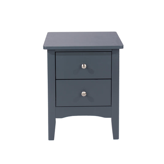 Liberty Como Midnight Blue Painted Mdf 2 Petite Drawer Bedside Cabinet