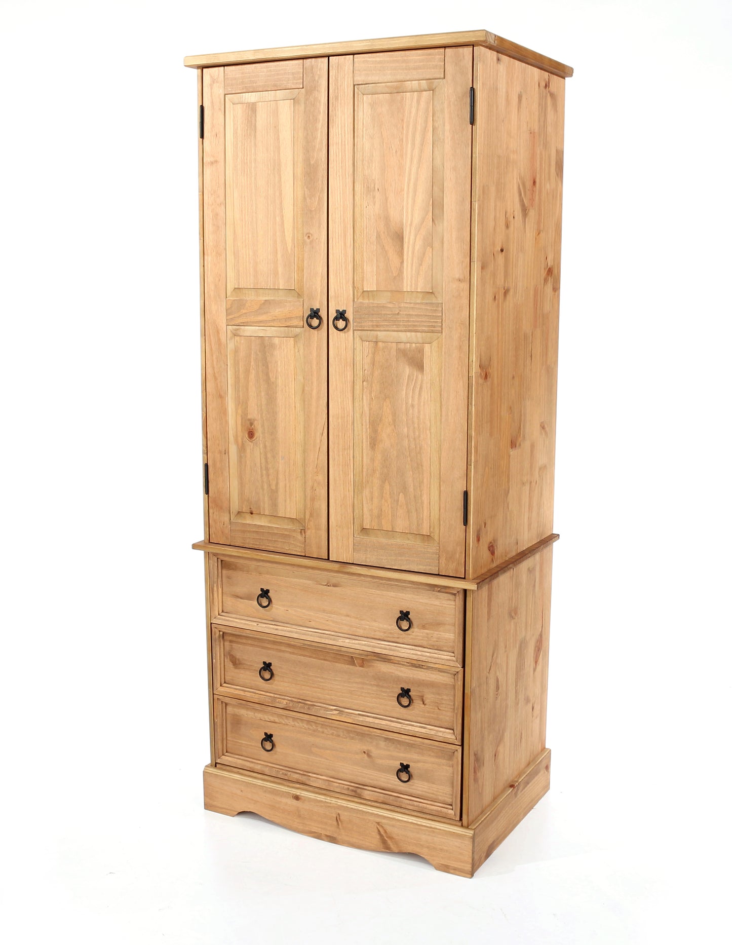 Liberty Corona Premium Waxed Pine Bedroom 2 Door, 3 Drawer Wardrobe