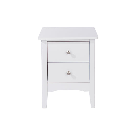 Liberty Como White Painted Mdf 2 Petite Drawer Bedside Cabinet