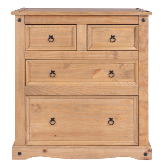 Liberty Corona Premium Waxed Pine Bedroom 2+2 Drawer Chest