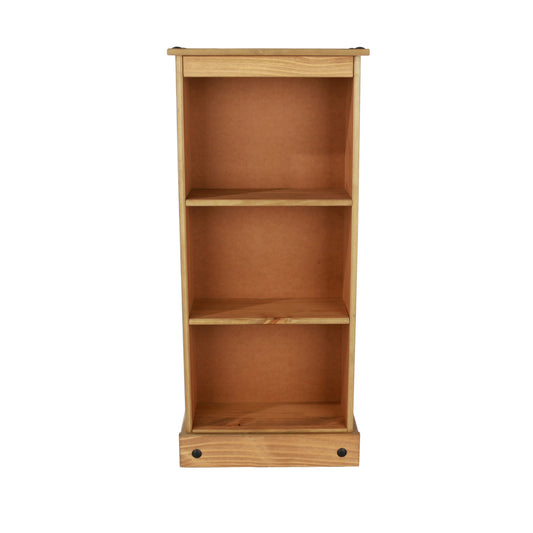 Liberty Corona Premium Waxed Pine Downstairs Low Narrow Bookcase