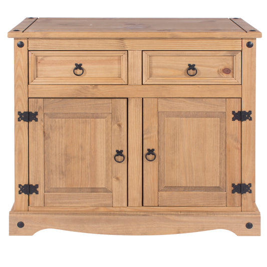 Liberty Corona Premium Waxed Pine Downstairs Small Sideboard with 2 Doors, 2 Drawers