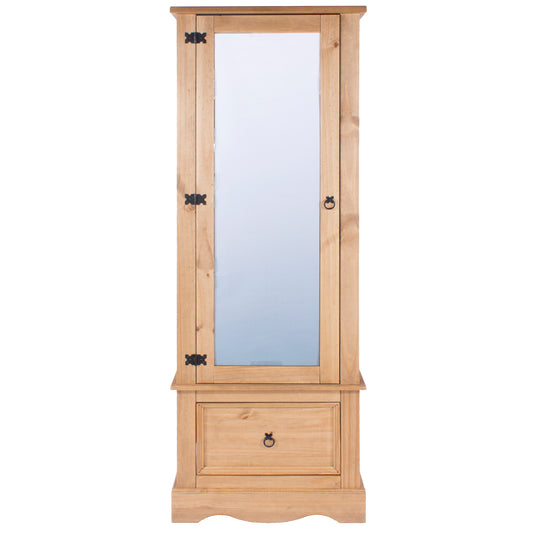 Liberty Corona Premium Waxed Pine Bedroom Armoire with Mirrored Door & Drawer