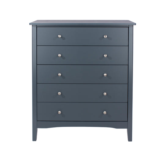 Liberty Como Midnight Blue Painted Mdf 5 Drawer Chest