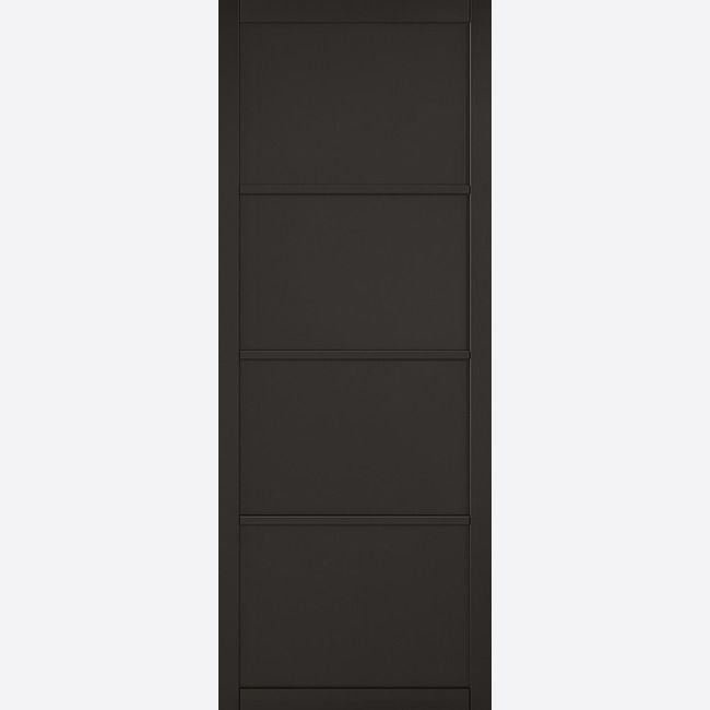 Internal Black Soho 4 Panelled Door