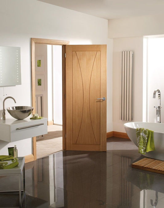 Internal Oak Verona Door Panelled Pre-Finished
