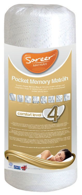 Sareer Matrah 4ft Small Double Pocket Memory Mattress