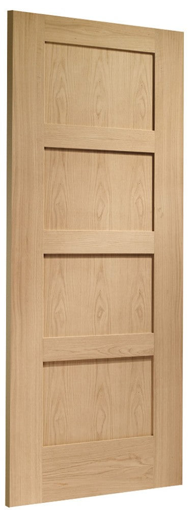 XL Joinery Internal Oak Shaker 4 Panel Door Fully Finished