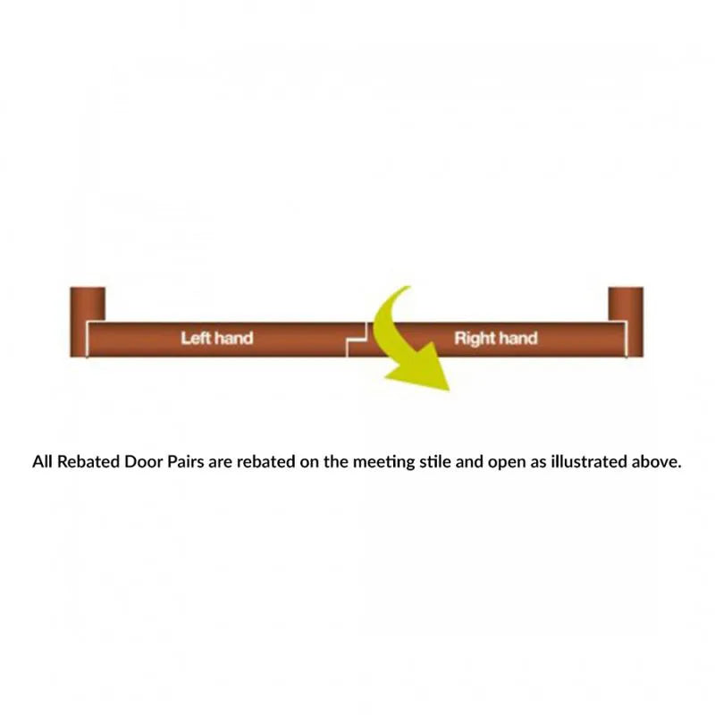 Internal Oak Palermo Rebated Pair Of French Doors With Clear Glass