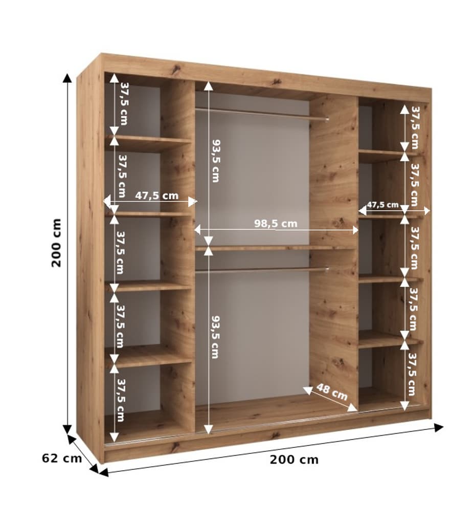Liberty Verona 04 Sliding Door Wardrobe 200cm