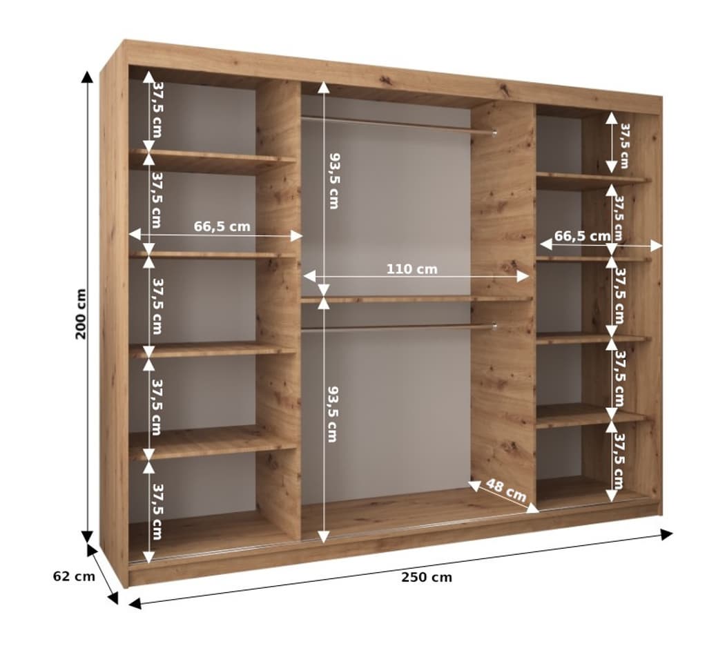 Liberty Verona 01 Sliding Door Wardrobe 250cm