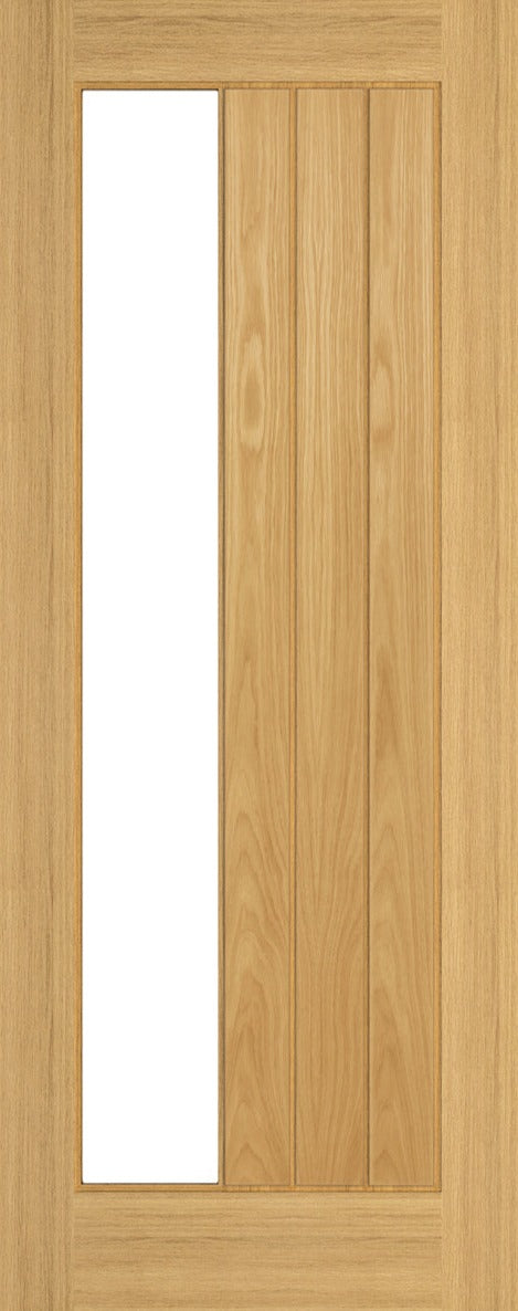 Deanta Internal Ely Oak Prefinished Glazed Door