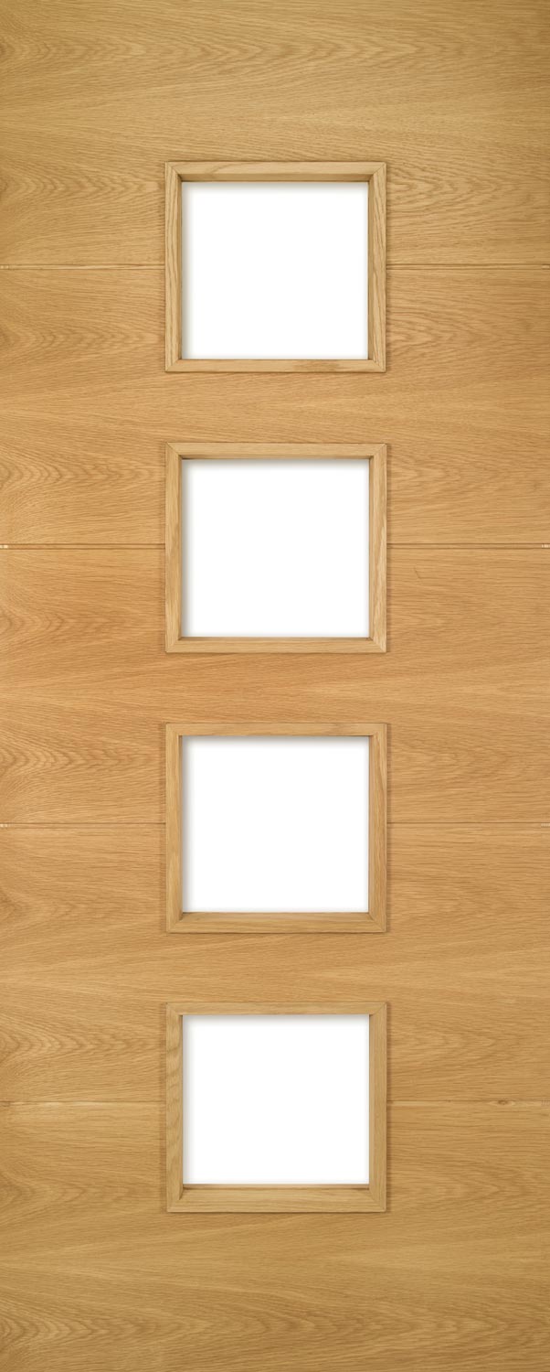 Deanta Internal Augusta Oak Prefinished Glazed Door