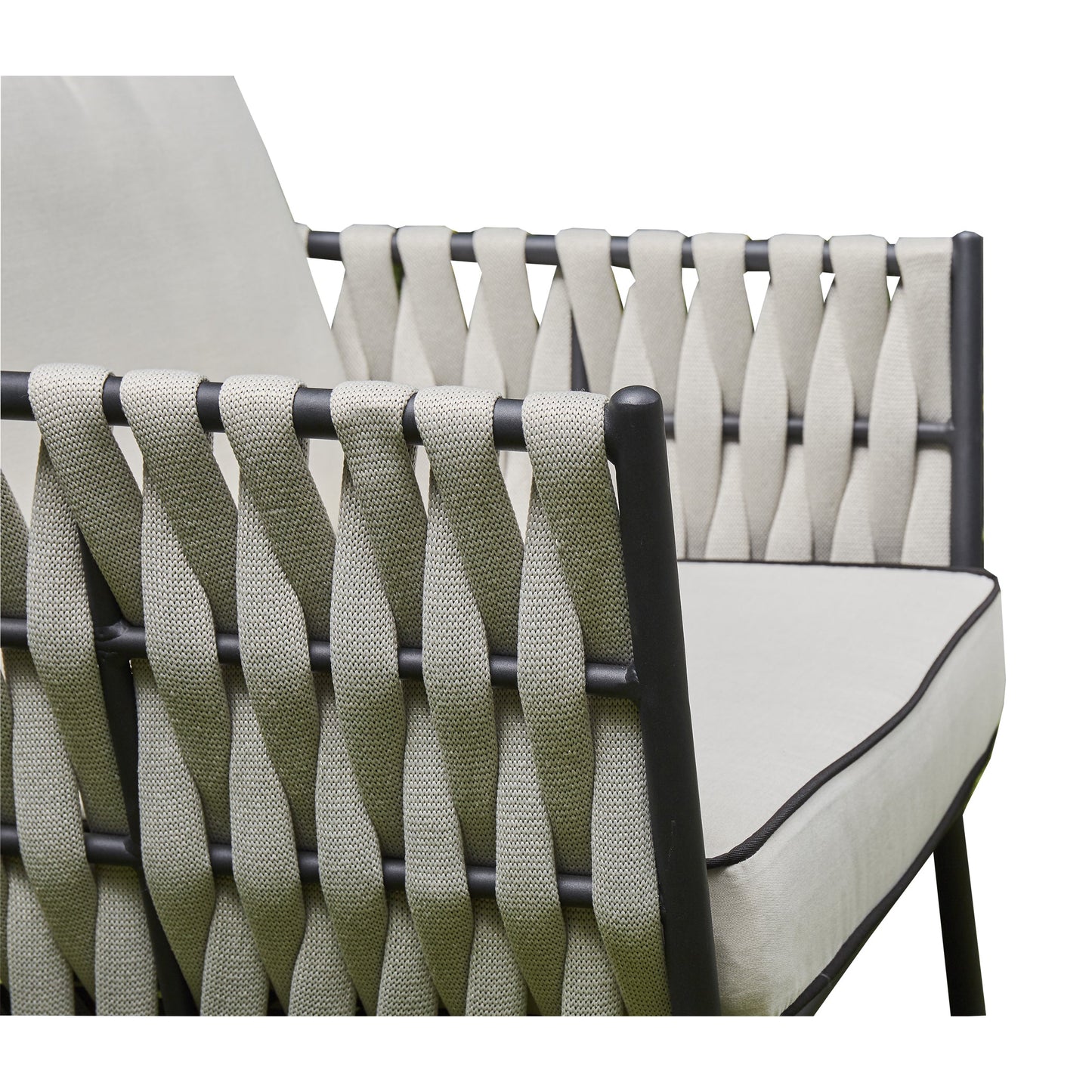 Rattan Republic Aluminium & Rope Lounge Garden Sofa Set