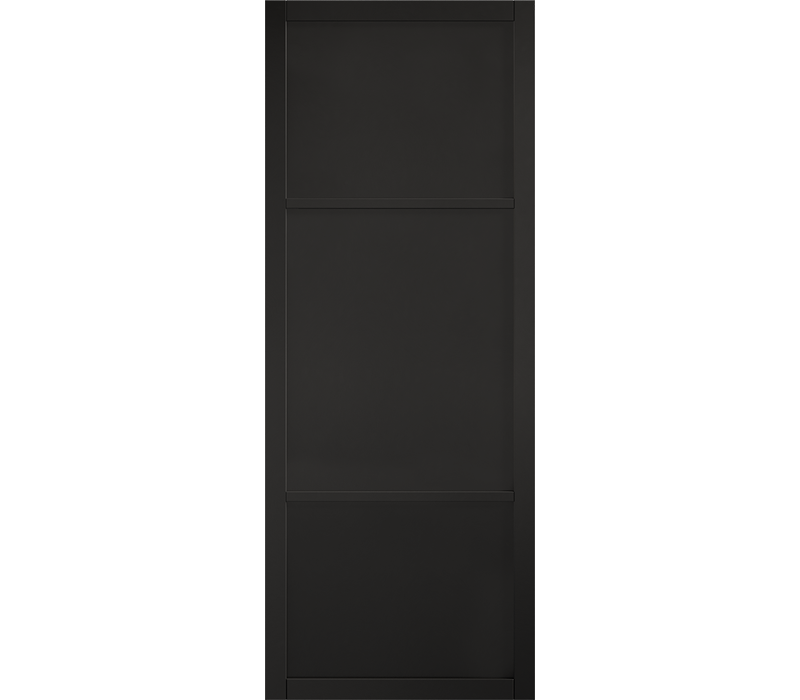 Internal Black Sutton Pre-Finished Door 3 Panel
