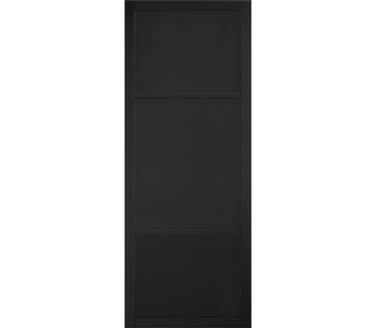 Internal Black Sutton Pre-Finished Door 3 Panel