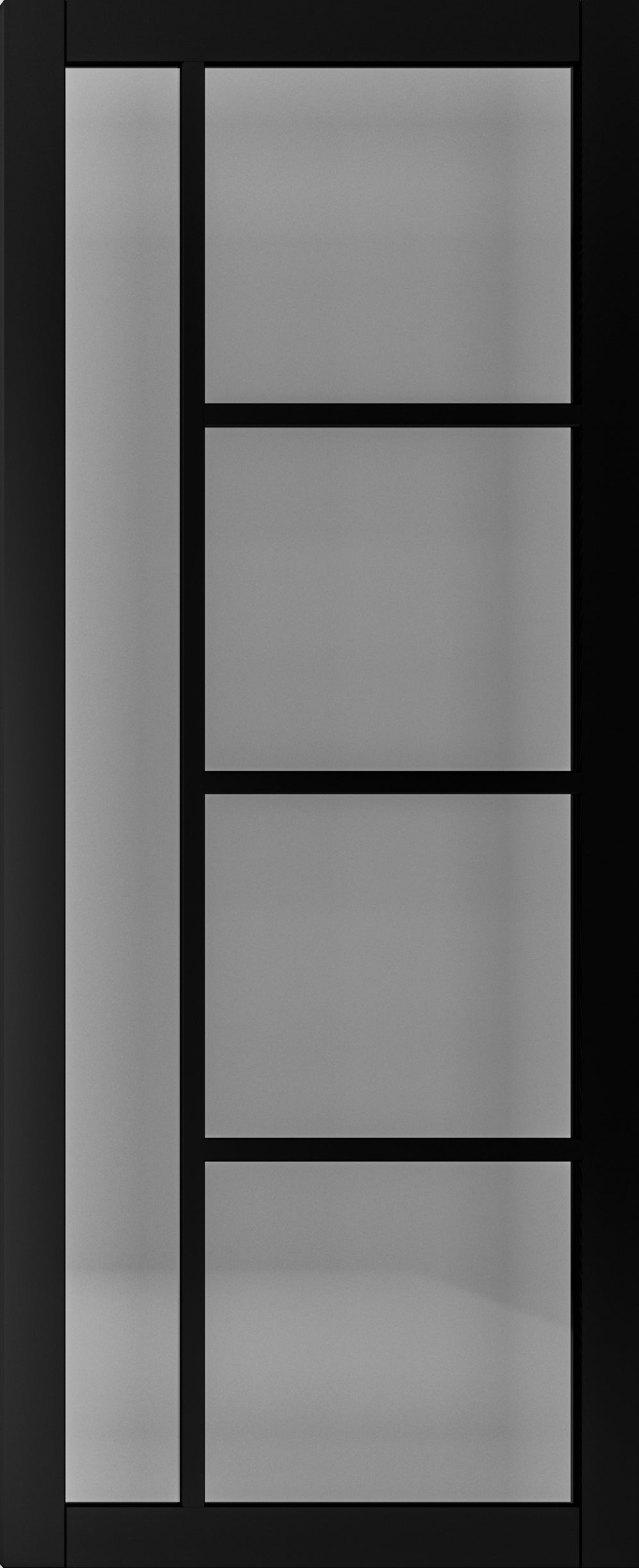 Deanta Internal Brixton Black Prefinished Glazed Door