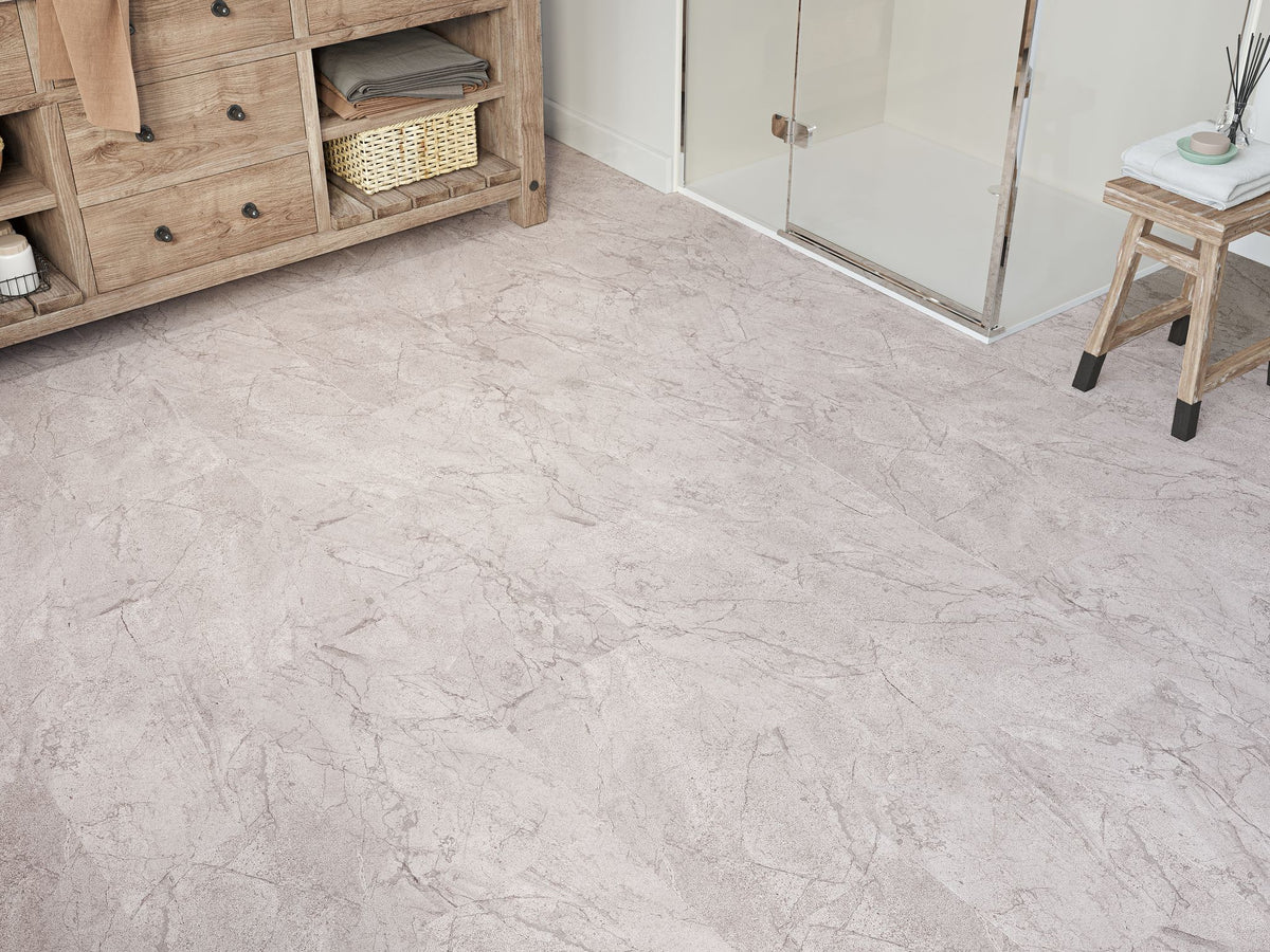 Liberty SPC Luxury Vinyl Tile Weathered Natural Stone Grey Calshot LVT Flooring Built In Underlay