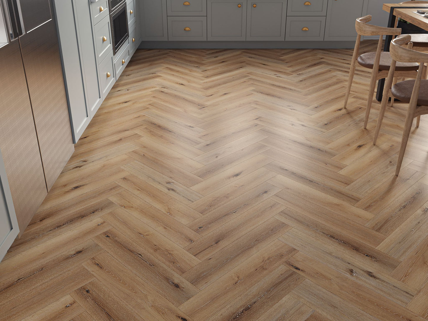 Liberty Lux Camber Oak 5mm SPC Luxury Vinyl Flooring Herringbone