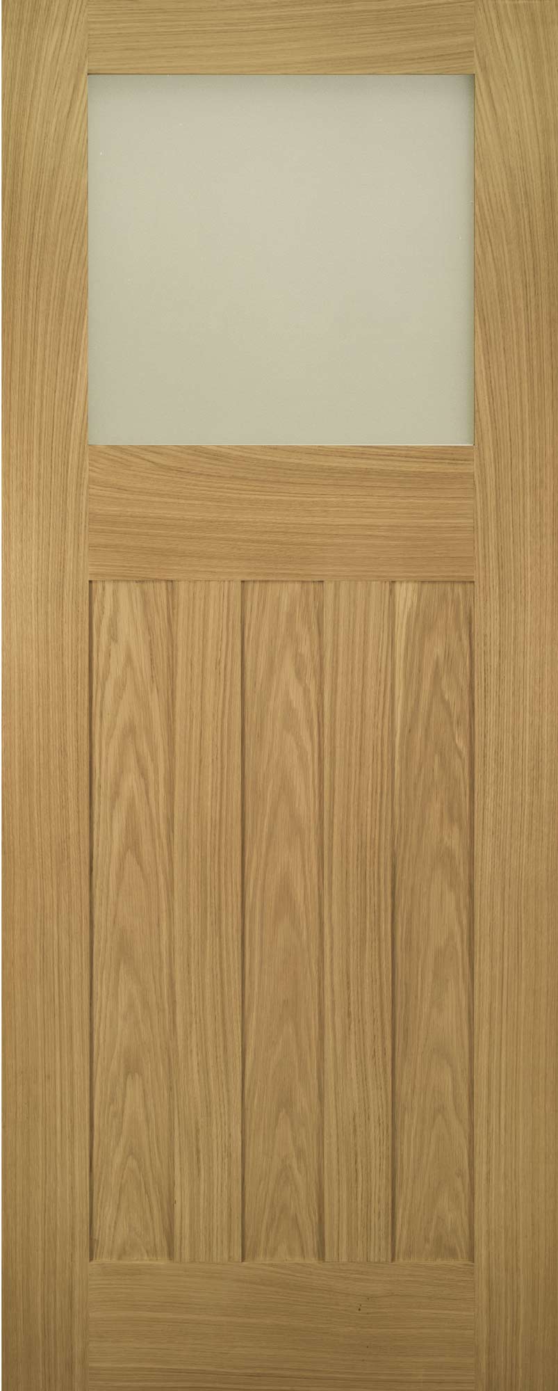 Deanta Internal Cambridge Oak Unfinished Glazed Door