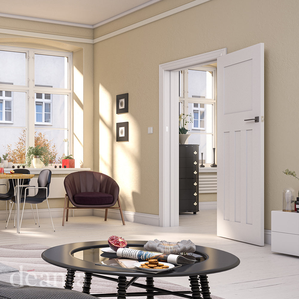 Deanta Internal Cambridge White Primed Door