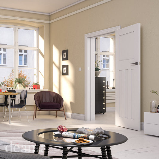 Deanta Internal Cambridge White Primed Door