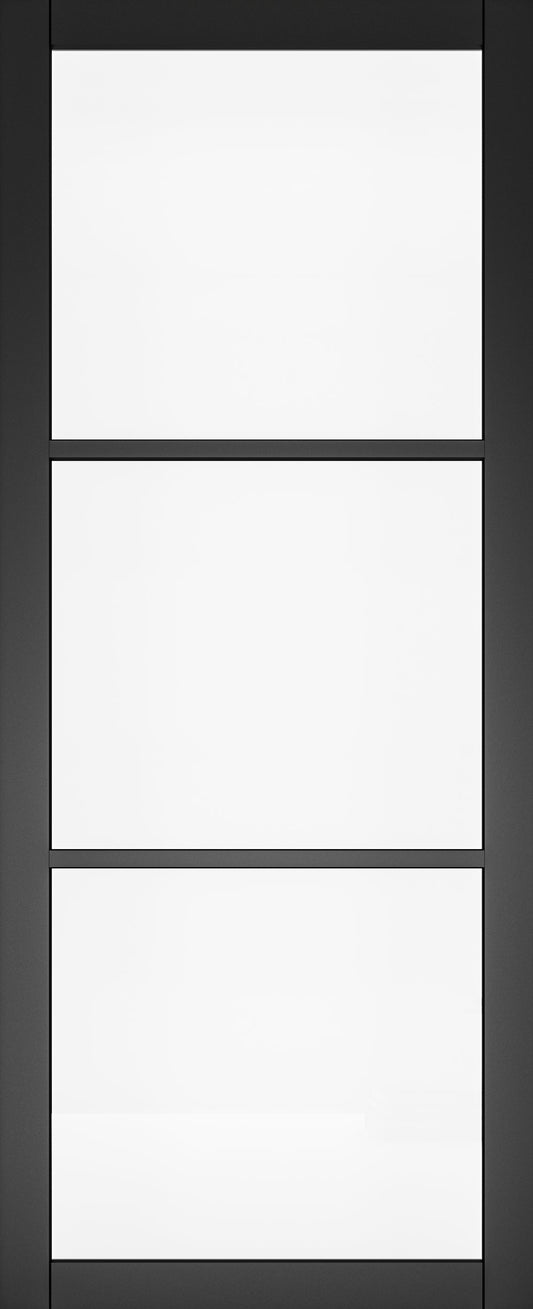 Deanta Internal Camden Black Prefinished Glazed Door